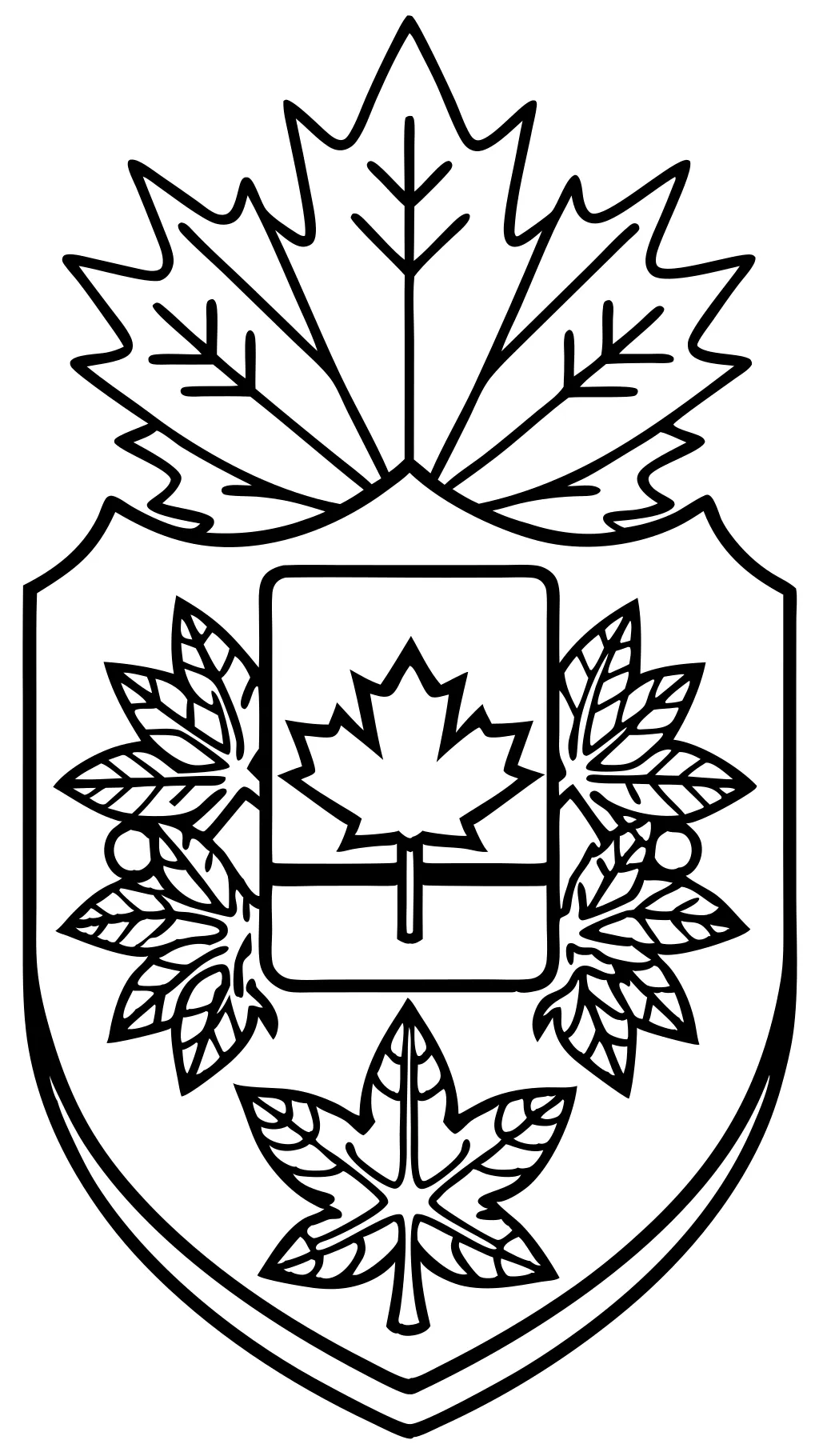 flag of canada coloring page